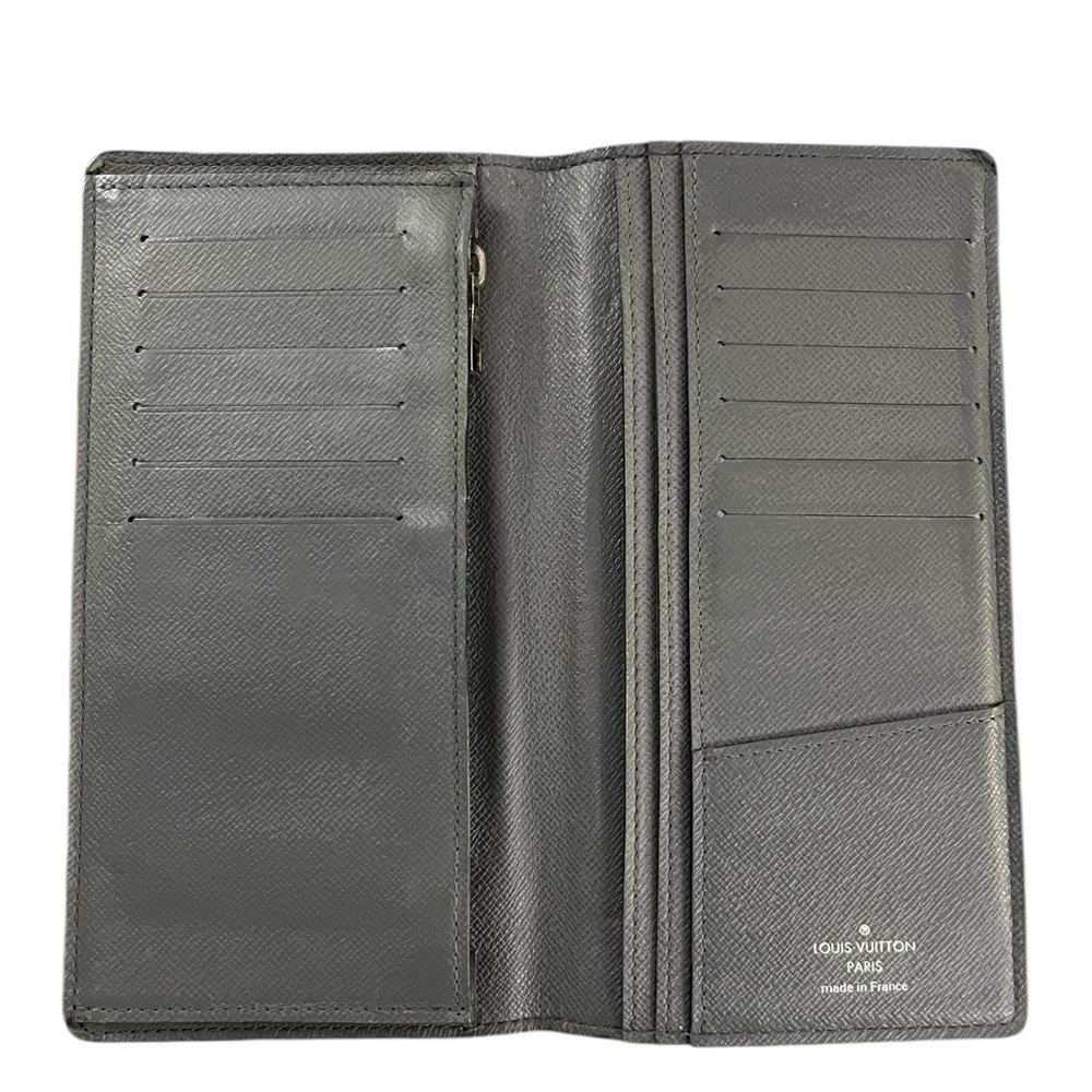 RARE Space Grey Taiga Leather Flat Lay Bi Fold LV Wallet - Picture 6 of 16